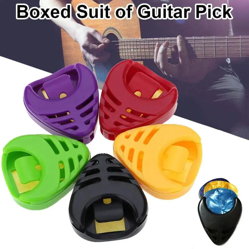 10pcs gitarre picks box durable gitarre picks box halter fall elektrische akustische gitarre teile kunststoff material gitarre zubehör free globa