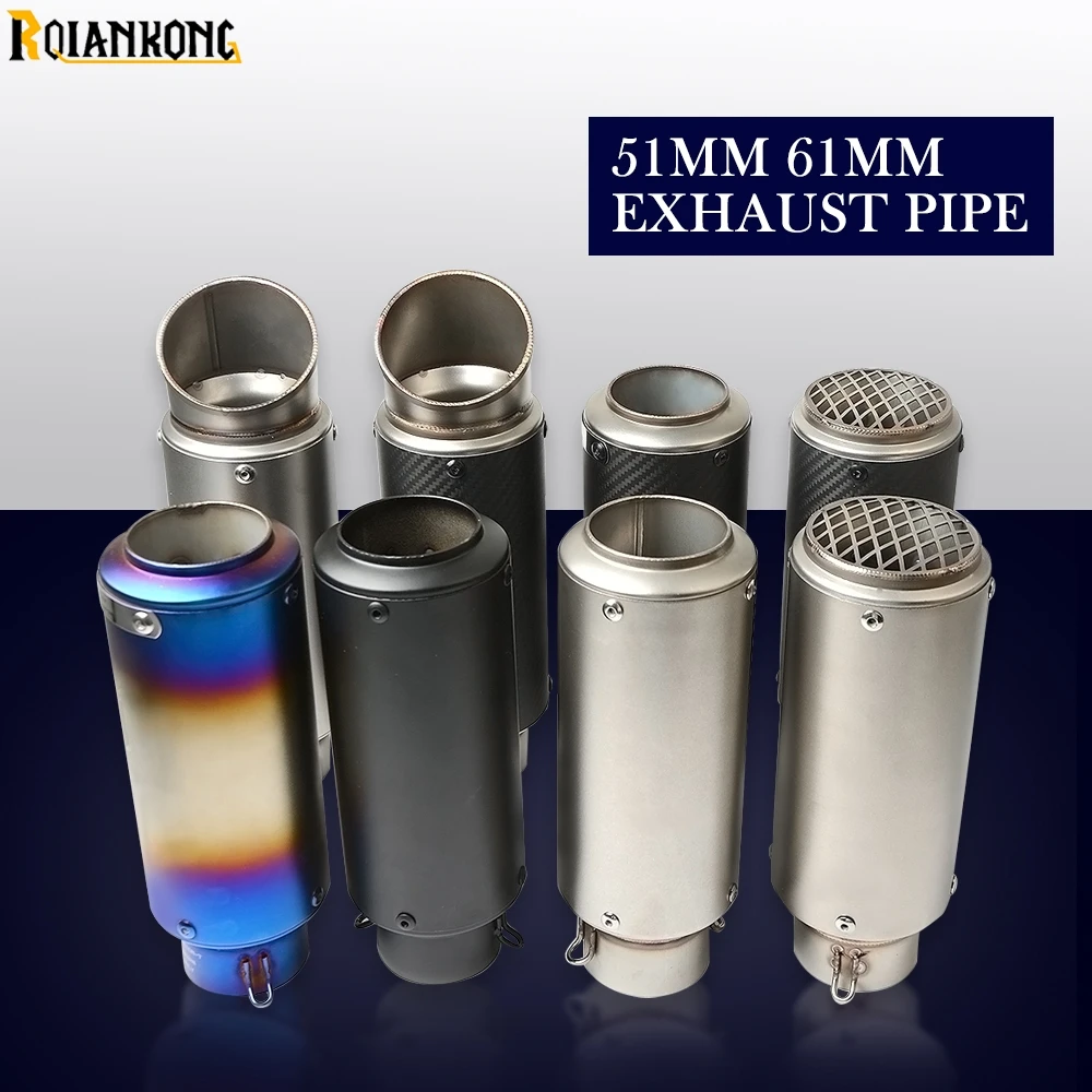 

Lser Mark Motorcycle Modified Muffler Carbon Fiber Stainless Steel Exhaust Pipe universal for Honda Suzuki Yamaha Kawasaki