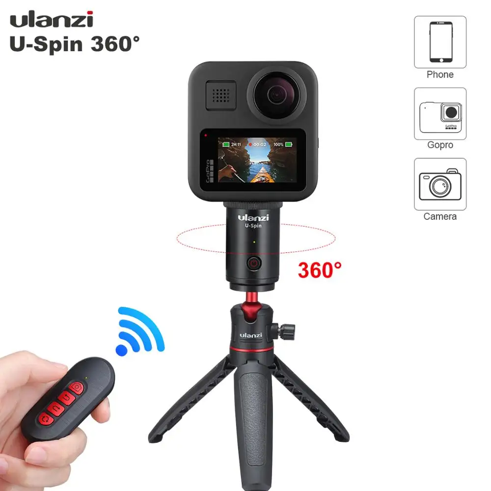Ulanzi U SPin 360 Вращающаяся головка с шаровой головкой Трипод для смартфона Gopro экшн