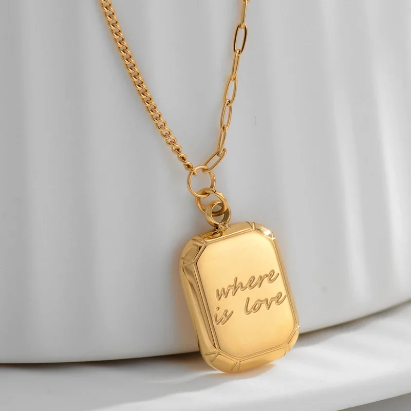 

18K Gold Plated Necklace Neck Pendant High Quality Titanium Steel Fastness Jewelry Chain Accessories Ornament