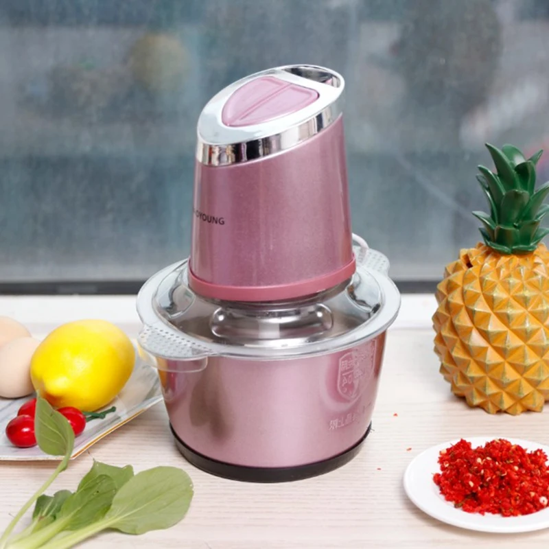 

Electric Kitchen Meat Grinder Chopper Shredder Food Chopper Stainless Steel Electric Household Processor Kitchen Tools 2 Cutter