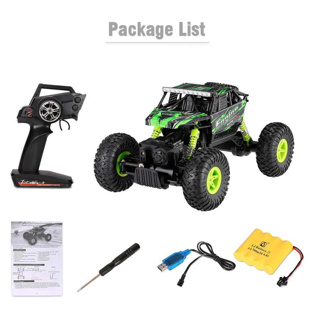 Оригинальный Wltoys 18428 B 1/18 2 4G 4WD Электрический RTR внедорожник Рок Гусеничный