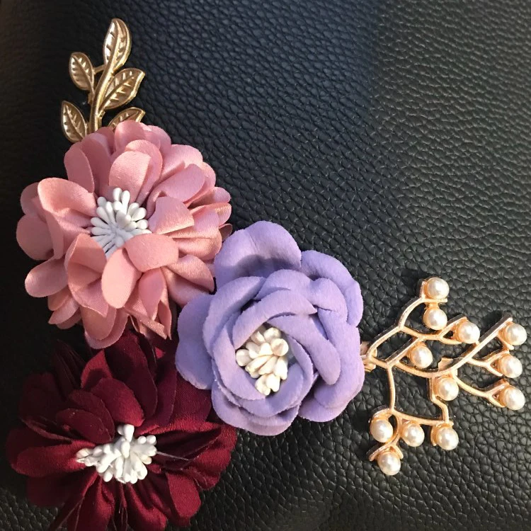 Женская кожаная сумка клатч с цветами маленькие дамские сумки женские