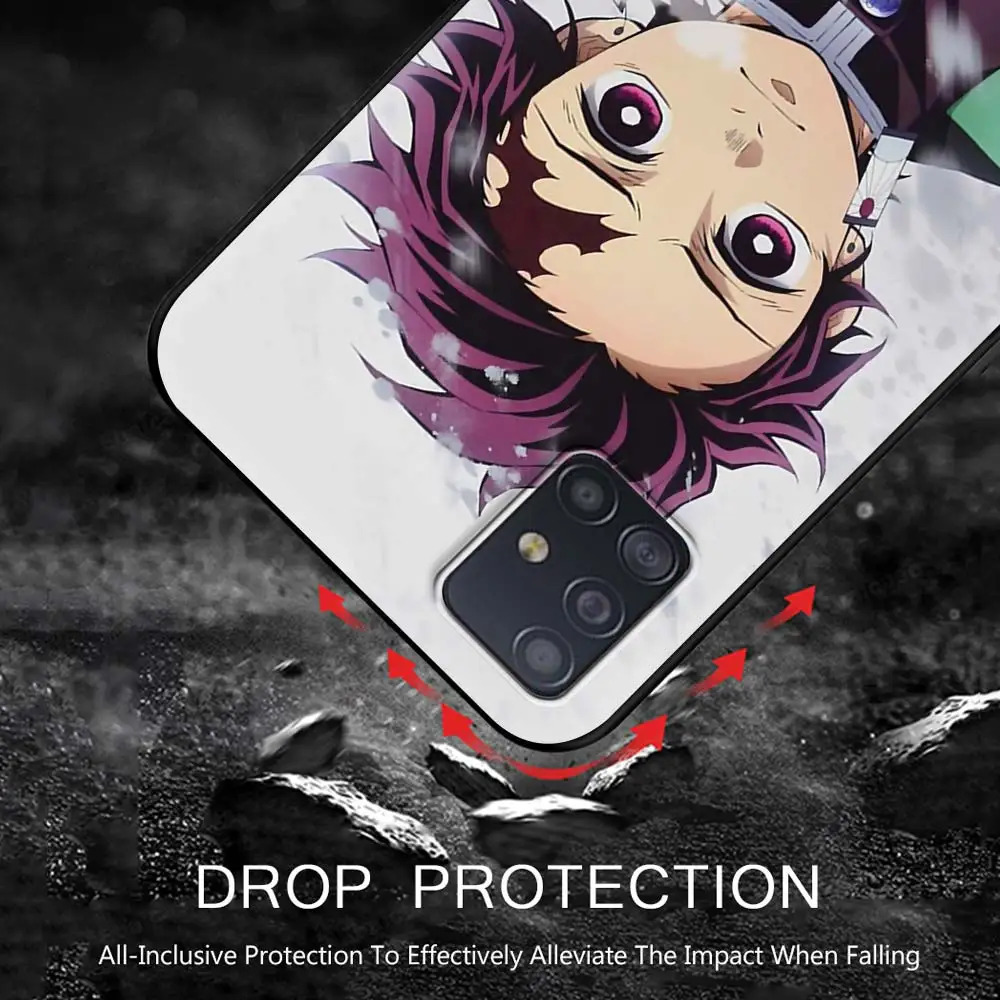 

Phone Case for Samsung Galaxy A51 A71 A70 A50 A40 A20s A30 A10s A20e A10 A02s A01 Silicon Cover Cartoon Japan Anime Demon Slayer