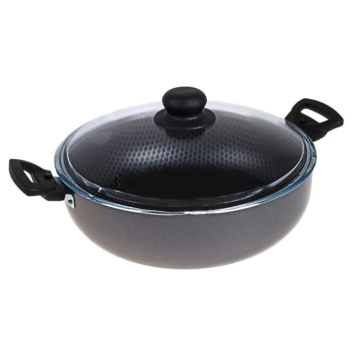 Жаровня 28 см &quotДискавери&quot 4 л стеклянная крышка съемные ручки|Голландская печь|