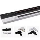 Черный, белый цвет 0,5 м 50 см для подсвечивания грузовиков светильник 2 провода видео-телефон двери рельс для к трековой Лампе L Универсальный Мощность док трек Фуганок Разъем