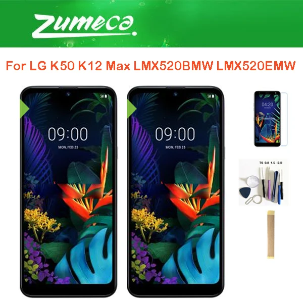 

Оригинальный ЖК-дисплей для LG K50 K12 Max LMX520BMW LMX520EMW сенсорный экран дигитайзер черный цвет + комплекты