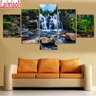 Алмазная вышивка Природа Водопад изображение триптиха Стразы 5 шт.компл. алмазная живопись Алмазная мозаика вышивка крестиком искусство