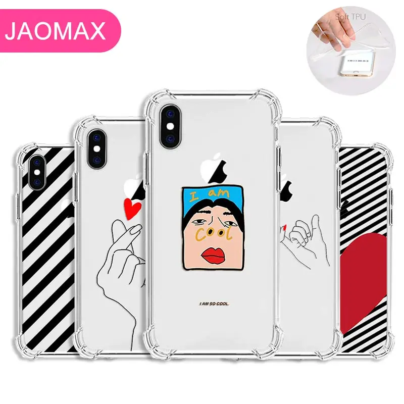 Мягкий силиконовый чехол Jaomax для влюбленных пар с сердцем iPhone 11 Xs Max 7 8 6S Plus