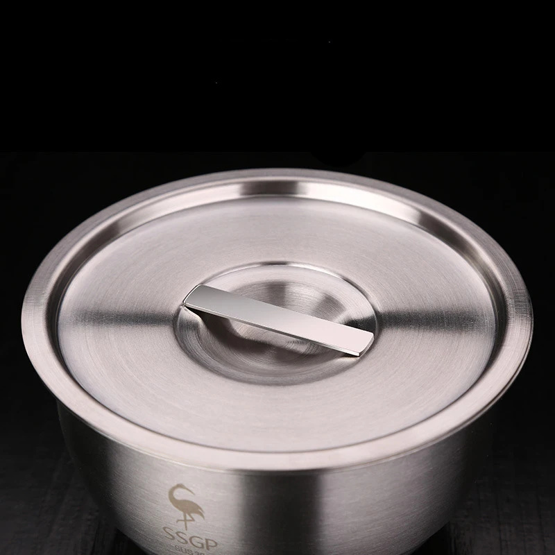 Миска из нержавеющей стали 304 миска для яиц на пару бытовая с крышкой десертная