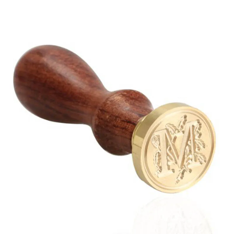 Воск для запечатывания цветочных букв в ретро стиле медный штамп декоративной