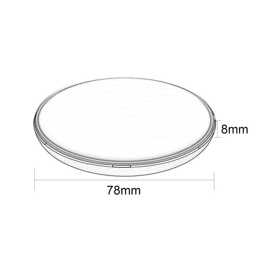 Qi беспроводной зарядное устройство Pad Быстрая зарядка ультра тонкий алюминиевый