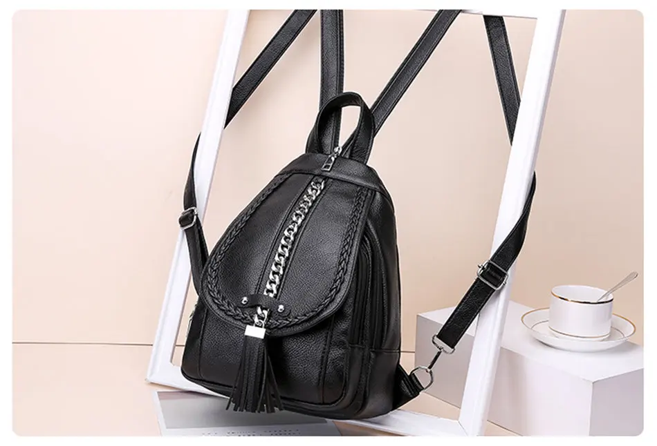 Женские кожаные рюкзаки ткацкий металлический рюкзачок с цепочками sac dos дорожные рюкзаки mochila masculina школьные рюкзаки для подростков