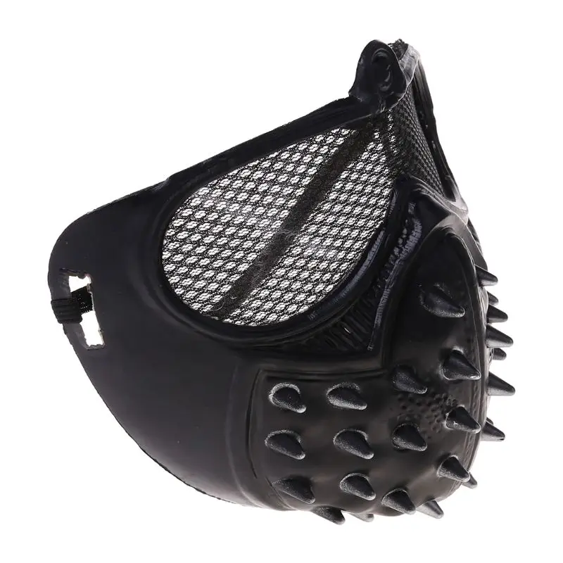 

Y166 Unisex Halloween Punk Devil Anime Mask Plastic Rivets Metallic Cosplay Costume
