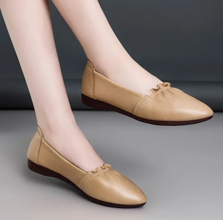 

Fashion Korean Style Women Shoes Wild Flat Retro Shoes Lady Office Work Loafers New Casual Spring Flats