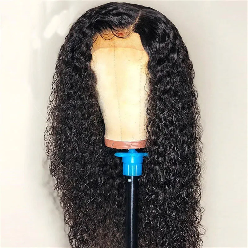 

26Inch Long Kinly Curly Synthetic Lace Front Wig Glueless 13x4 Lace Wig For Women With Baby Hair Daily Wear Fiber Wig180%Density