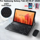 AZERTY-клавиатура для Samsung Galaxy Tab A7 10,4 2020, клавиатура с чехлом, AZERTY-клавиатура с французской раскладкой для Samsung SM-T500 T500 T505