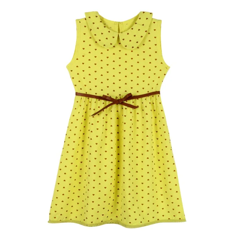 Милое летнее платье принцессы в горошек без рукавов для девочек милое детское