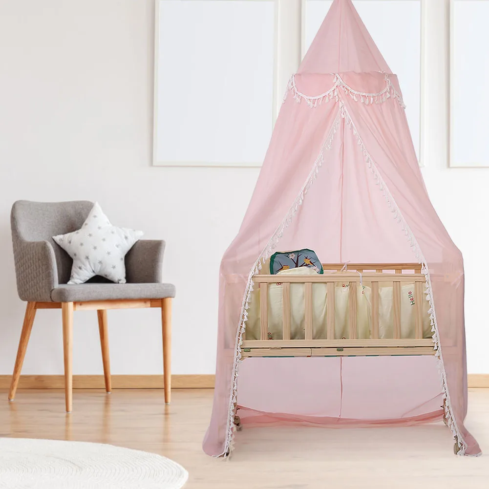 

Детская кроватка с москитной сеткой, накидка на кровать, постельное белье, купольная кровать, декоративная палатка, детская кровать, куполь...