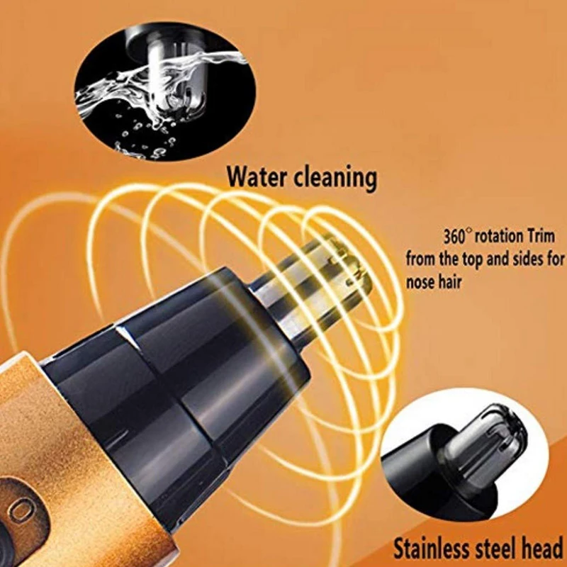 Водонепроницаемый триммер для волос в носу 4 1 на лице мужчин бритва носа ушей