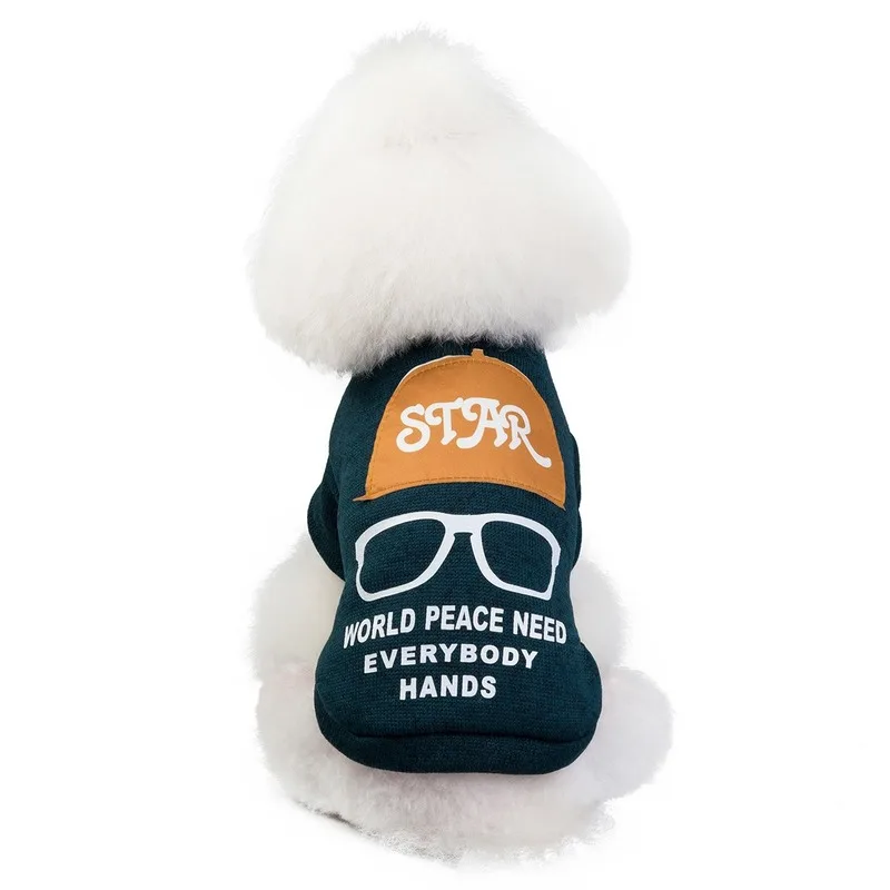 Модная зимняя одежда для собак PUOUPUOU свитшот куртка хлопковая маленьких пальто |