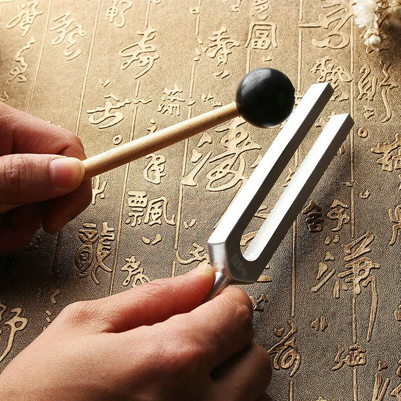 

528HZ Aluminum Tuning Fork Chakra Hammer Ball Diagnostic with Gift Mallet 16cm WHShopping