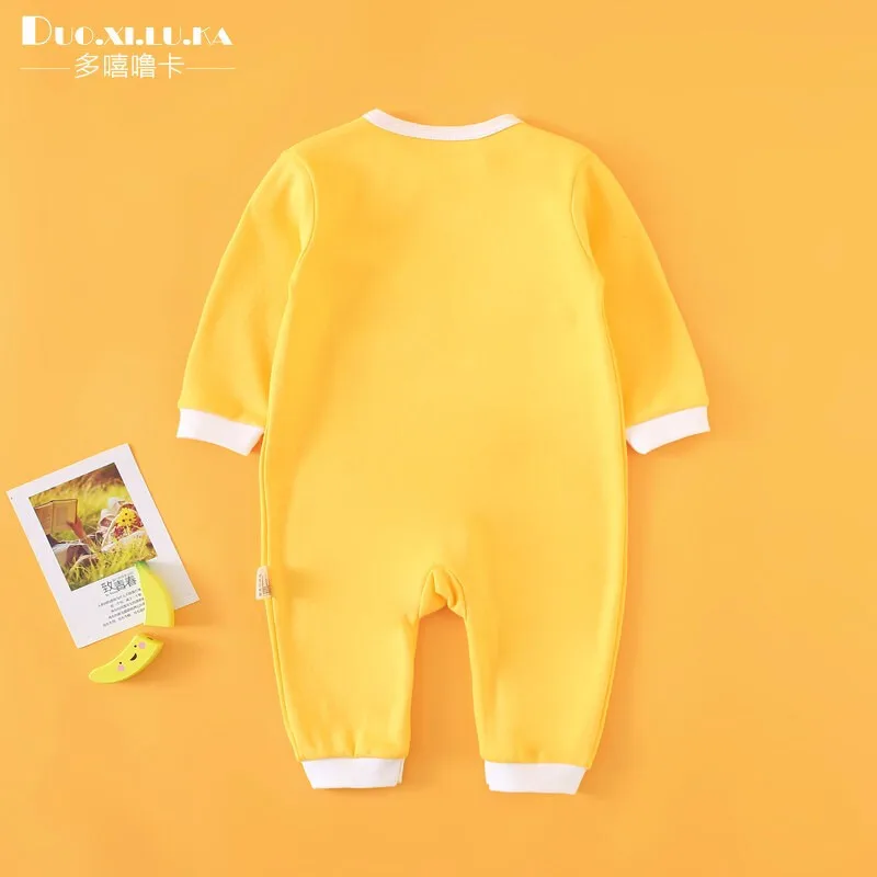 Детские комбинезоны из 100% хлопка одежда с длинными рукавами для младенцев