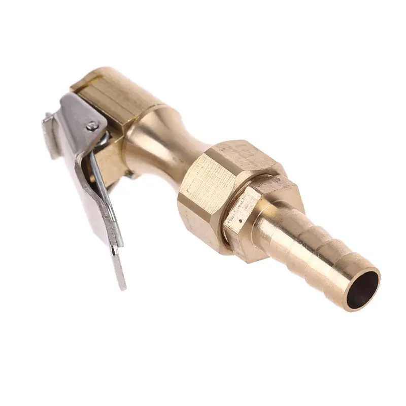 

1/4\" Brass Tire inflator Lock on Air Chuck Air Compressor w/ 8mm Barb Connector