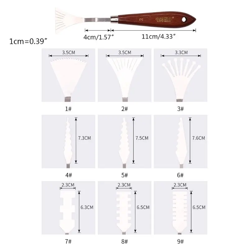 

Stainless Steel Paint Palette Spatula Knife Mixing Scraper for Artist Oil Painting Tool Shovel Supplies