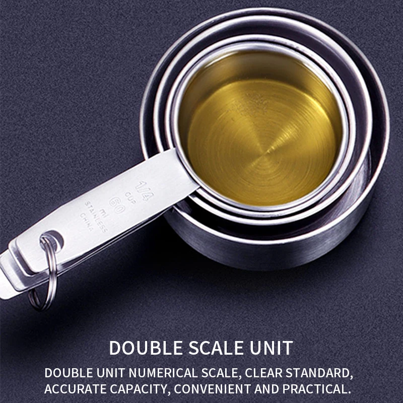 

New Measuring Cups Premium Stackable Kitchen Measuring Spoon Set Stainless Steel Measuring Cups and Spoons Set