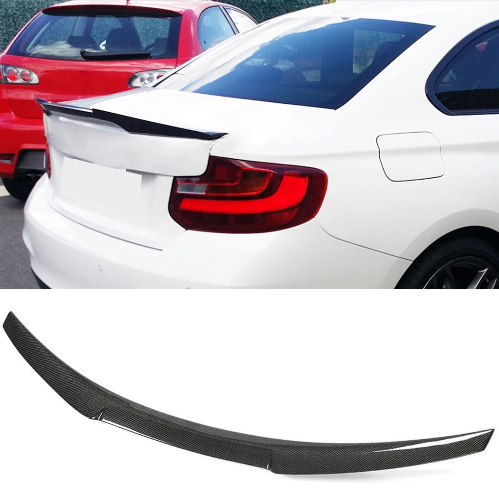 

Автомобильный спойлер на задний багажник, крыло для BMW F87 M2 F22 220i M235i купе 2014 - 2019 углеродное волокно задний багажник загрузки губ крыло спойле...