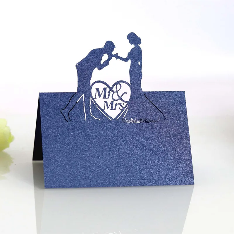 Новинка 100 шт. белые влюбленные любовь свадебное сиденье карта пустотелая вход в