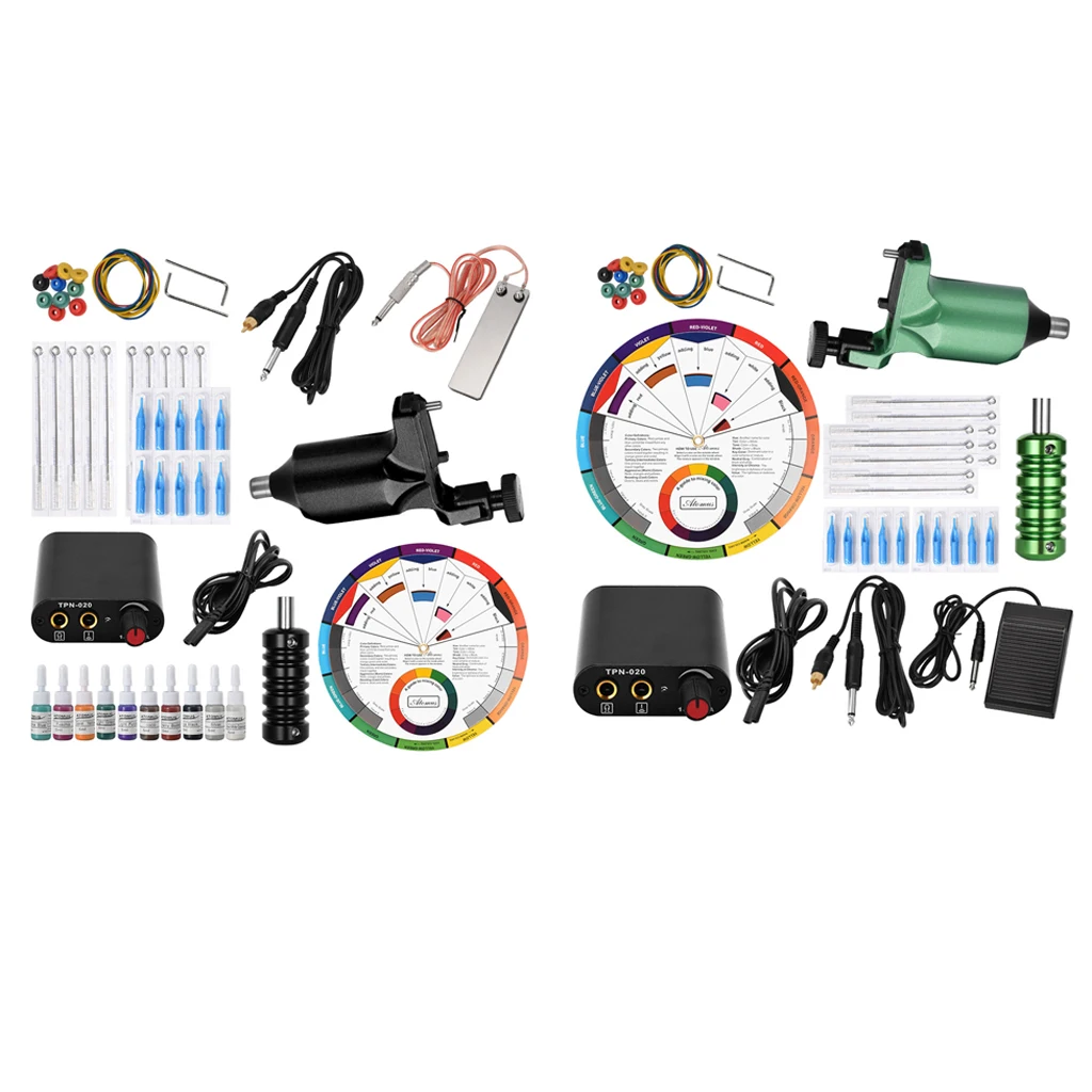 

Rotary Tattoo Motor Machine Color Wheel Mixing Tattoo Tool Set EU Plug