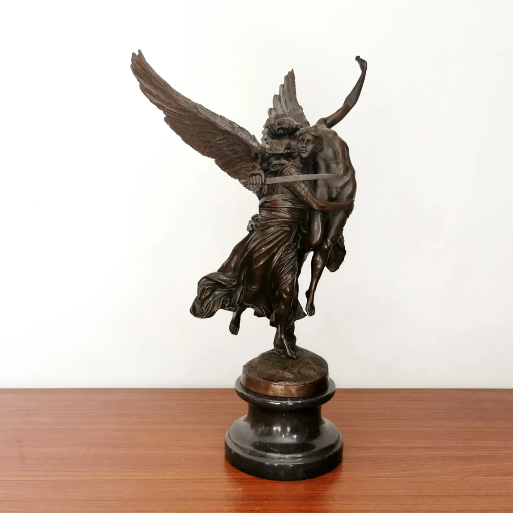 ATLIE греческой бронзовые скульптуры Глория Victis похищение психики Купидон Eros & PSYCHE