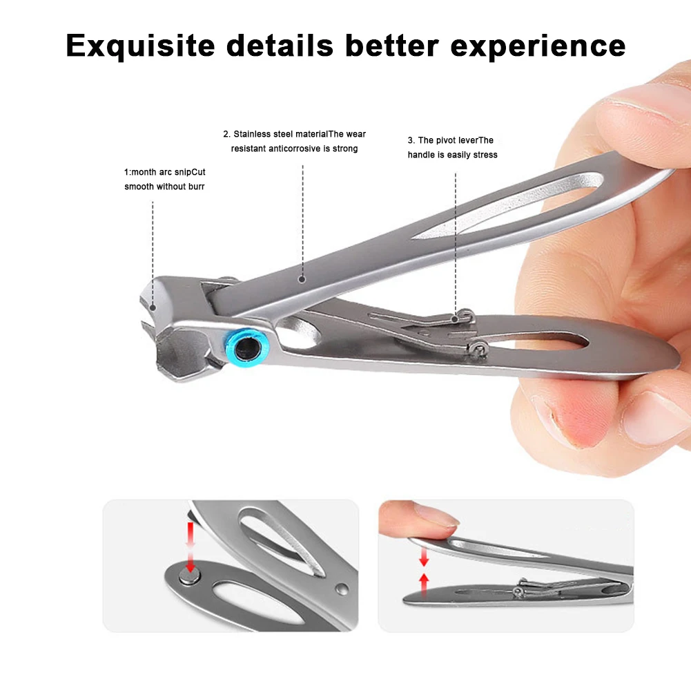 

Professional Nail Clippers Stainless Steel Nail Cutter Toenail Fingernail Manicure Trimmer Toenail Clippers For Thick Nails