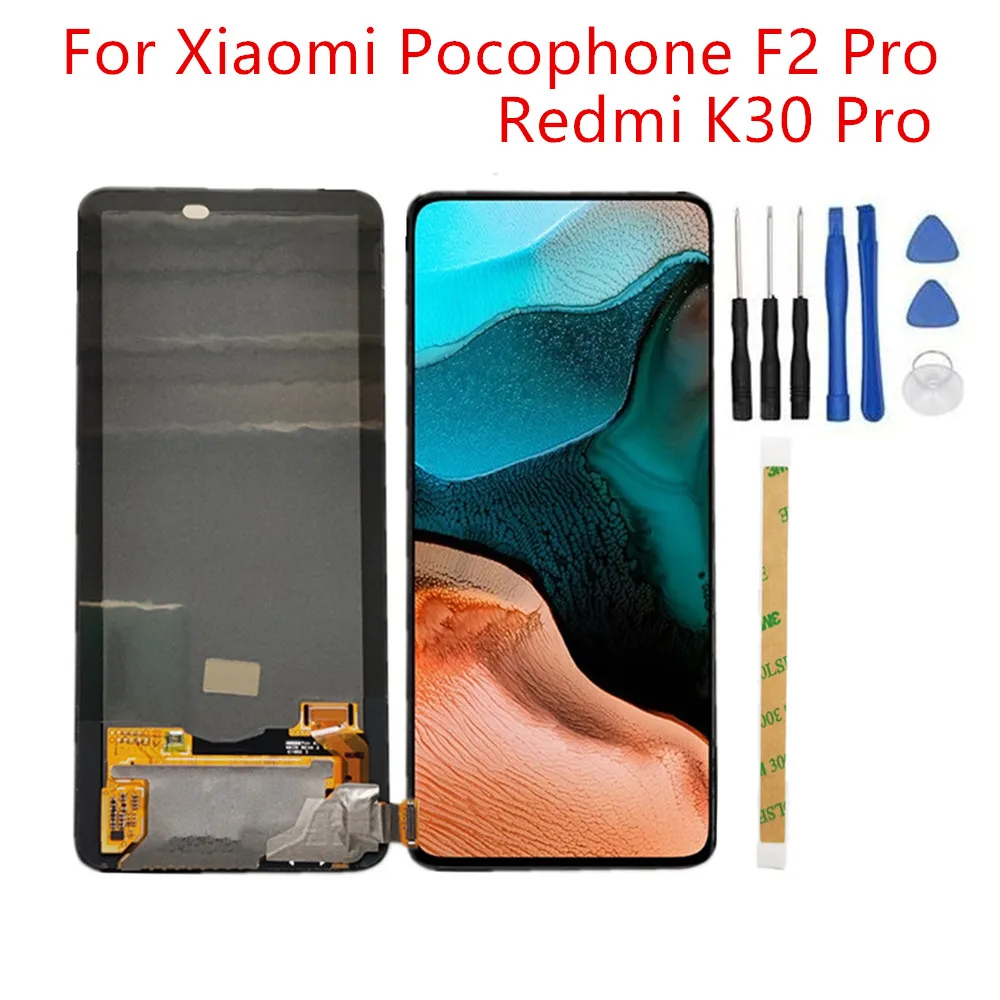 Оригинальный сменный экран Amoled для Xiaomi Redmi K30 PRO/ Pocophone Poco F2 Pro, ЖК-дисплей с дигитайзером в сборе, сенсорное стекло
