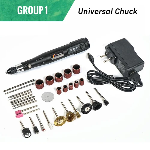 Universal chuck Электроинструменты, электрическая мини-дрель с 0,3-3,2 мм, набор шлифовальных аксессуаров, многофункциональная мини-гравировальная ручка для Dremel, инструменты - Цвет: Universal chuck