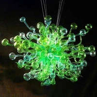 green chandelier lights and lighting modern led light source chihuly style hand blown pendant lamp 28 inches