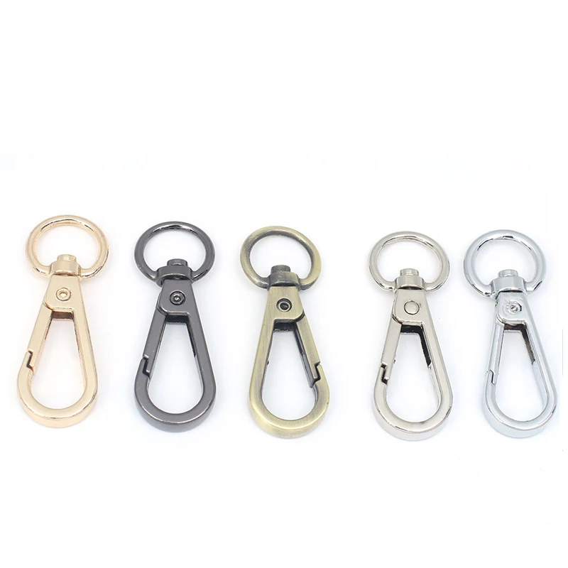 

Metal Swivel Snap Hook Trigger Lobster push gate Hook Clasp Clip for Leather Craft Bag Strap 12mm inner