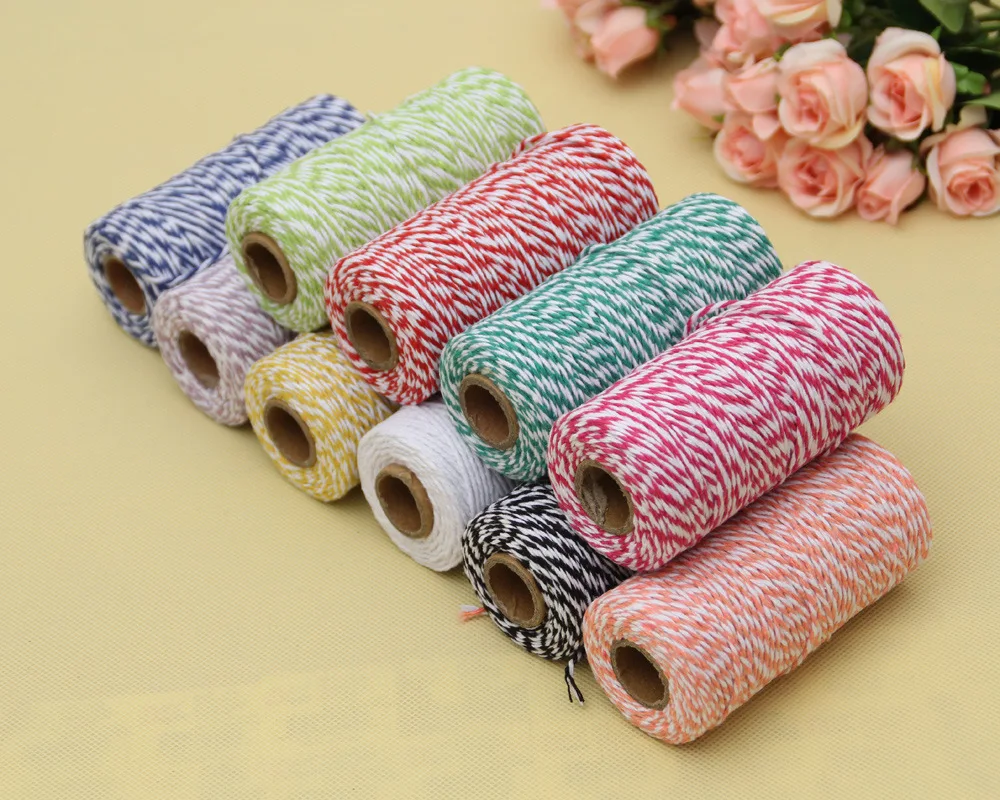 100 м/рулон хлопковый шнур для украшения дома|Шнуры| |