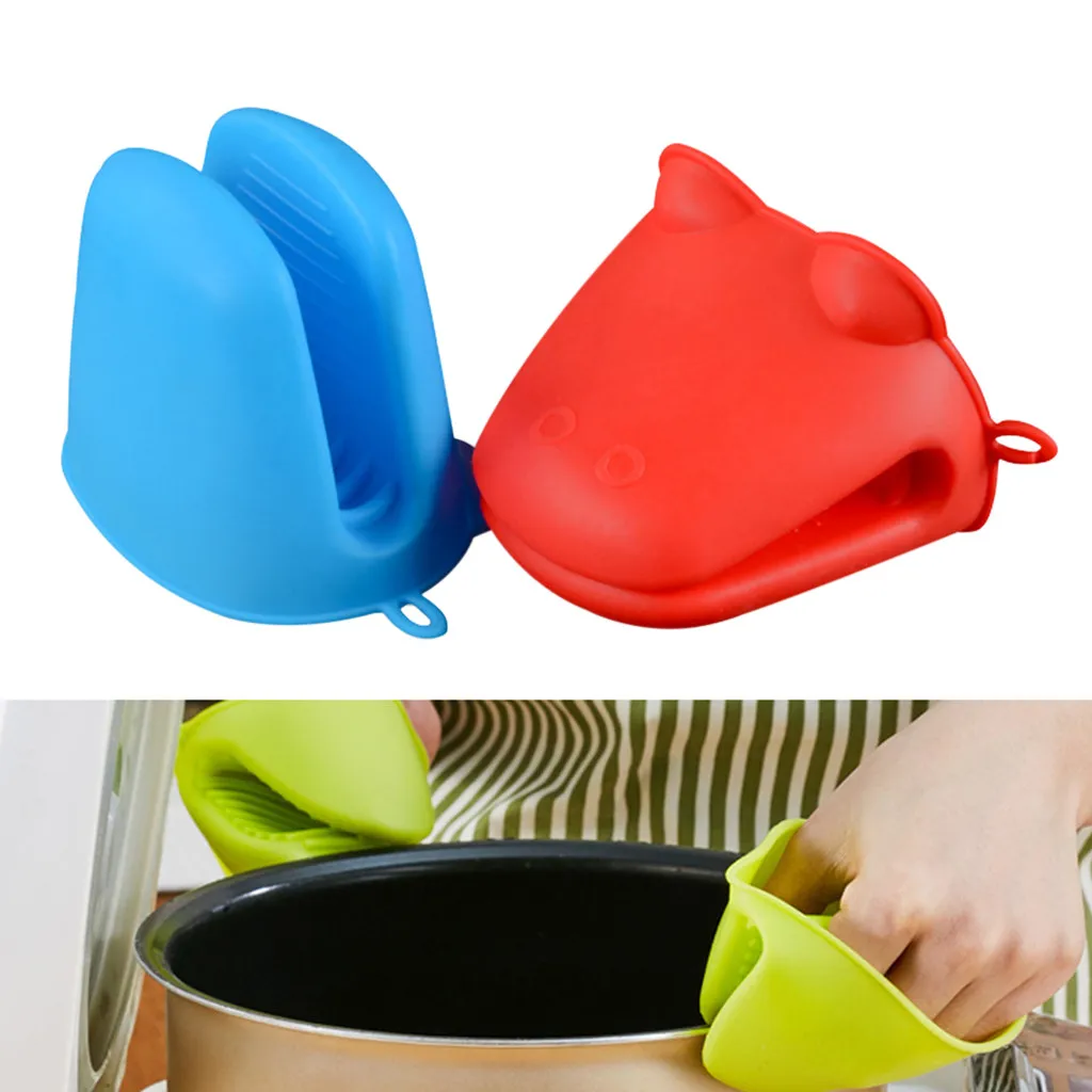 2 шт. мини Прихватки перчатки Силиконовая Термостойкая Пособия по кулинарии Pinch