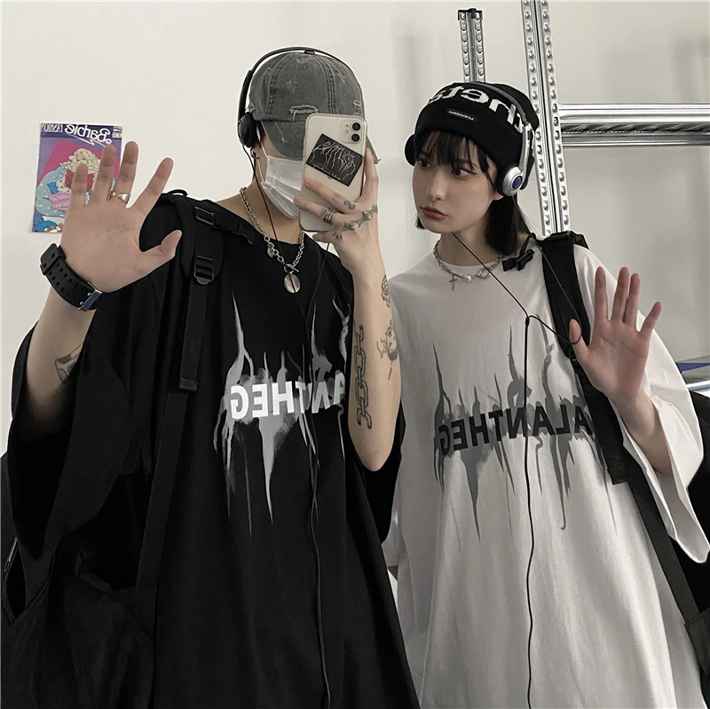 Новинка лета 2021 свободная футболка в Корейском стиле для студентов ретро с