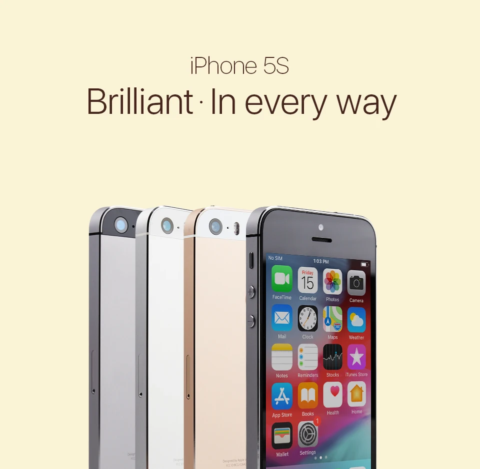 Apple iPhone 5S IOS 4G LTE разблокированный мобильный 4,0 ''16 Гб/32 ГБ/64 Гб rom WiFi gps 8MP Touch ID отпечаток пальца используемый смартфон