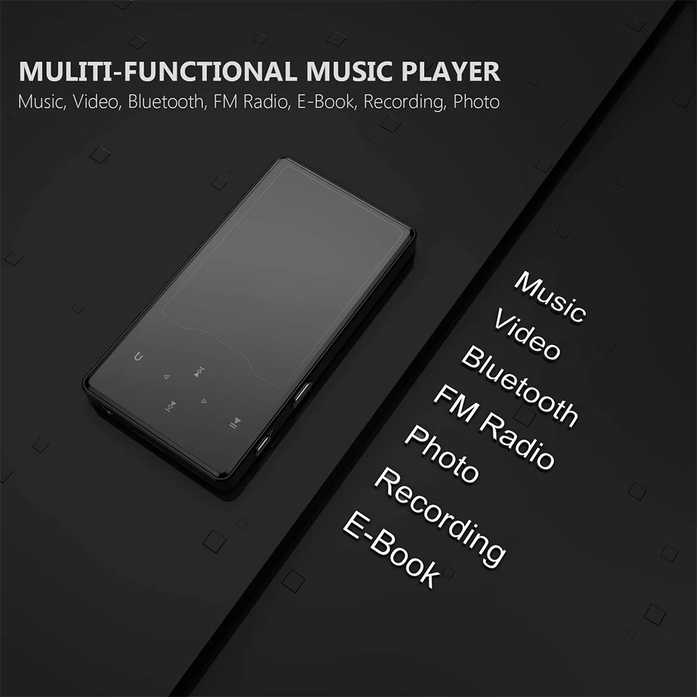 Модный новый MP3-плеер с bluetoonth металлический 2 4 дюймов высокое разрешение большой