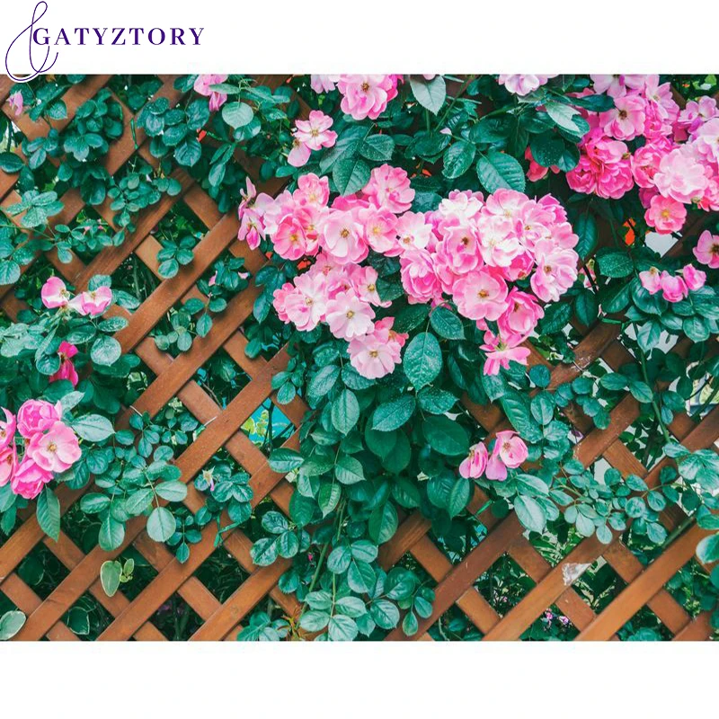 

GATYZTORY Paint By Numbers Kits Frameless Flowers DIY 60x75cm Oil Painting By Numbers On Canvas Plant Home Decor Unique Gift