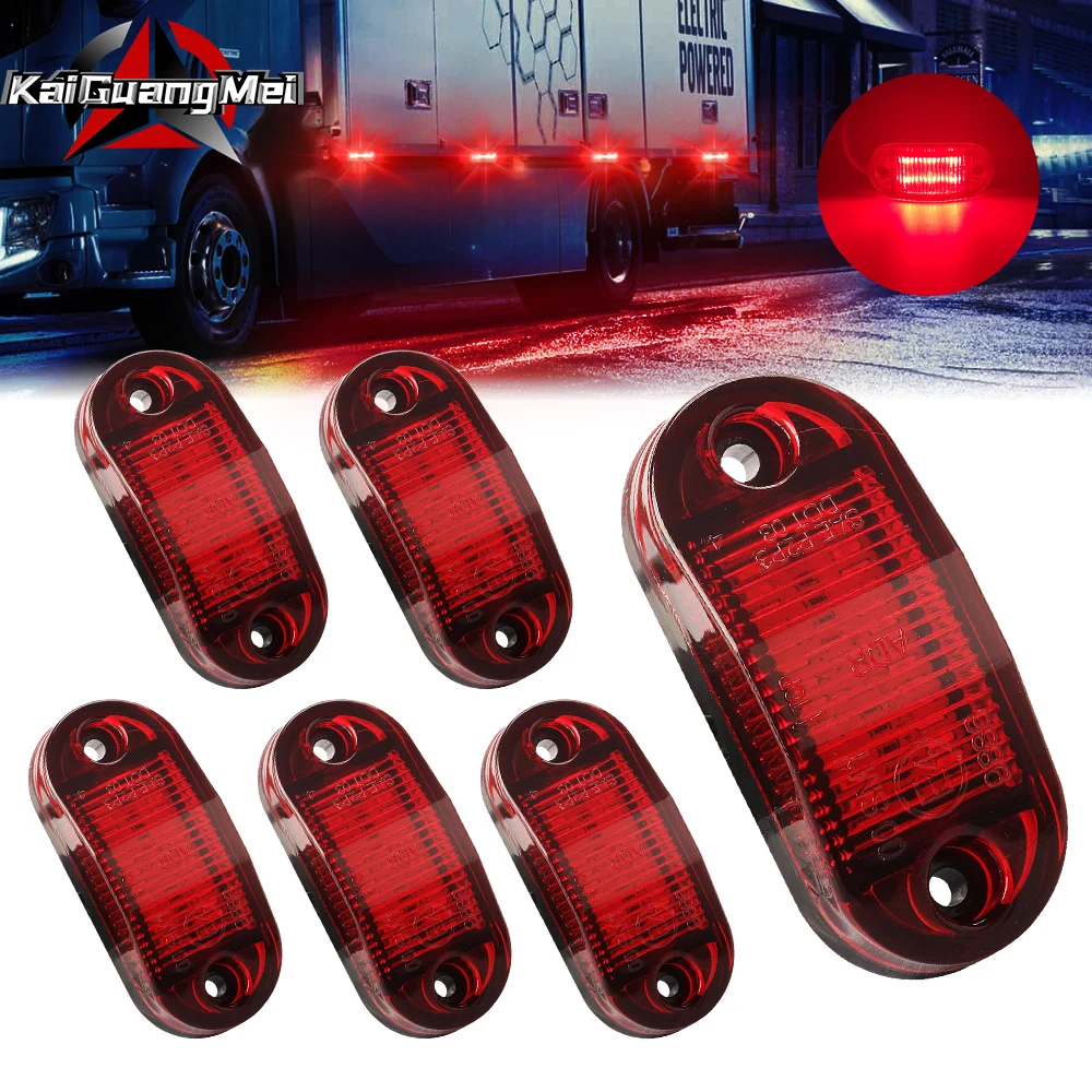 

2PCS Side Light 6 LEDs Warning Light Emergency Signal Light Rescue Lamp Truck SUV Police Car Yellow Red White 12V Water Proof