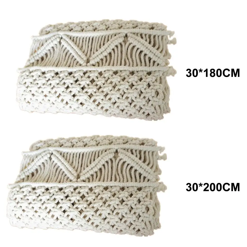 

Bohemian Hand-woven Table Flag Nordic Cotton Rope Macrame Tablecloth Wedding Decor Doily Home Decor Accessories