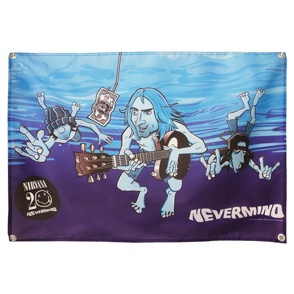 

High Grade Canvas Art Four Holes Banners & Flags Home Decor Large Music Illustrated Rock Hip Hop Reggae Posters Wall Stickers B5