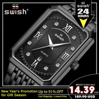 black watches for men warterproof mens watch top brand luxury clock male rectangle business quartz wristwatch relogio masculino