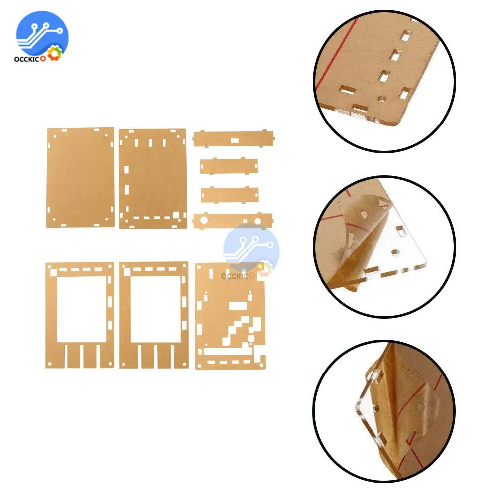 Прозрачный акриловый чехол в коробке для 2 4 &quotцифровой осциллограф TFT Kit DIY